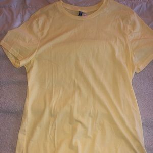 Yellow Athletic Fit H&M T Shirt